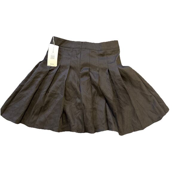 Romwe-Womens Mini Skirt-Pleated Zip Up-Black-Size S-NWT - Picture 9 of 11